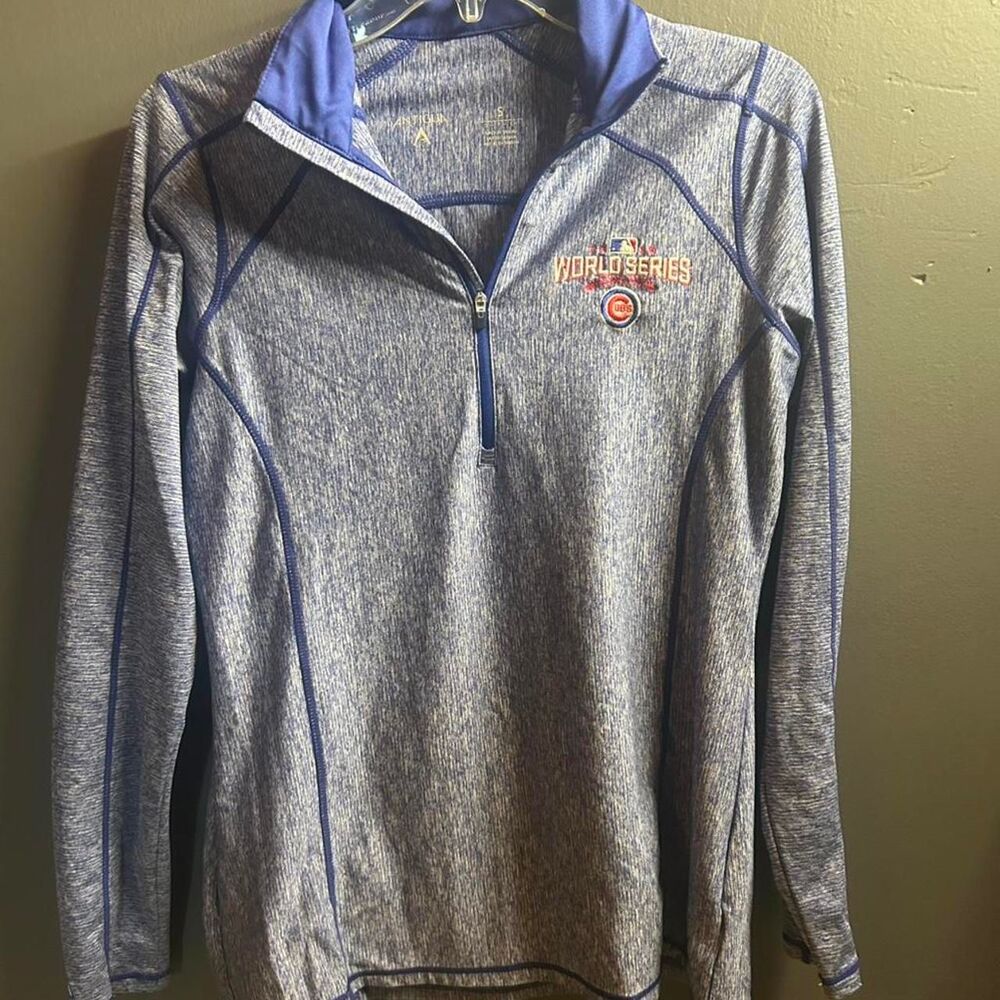 Antigua-apparel Women's Blue and Grey Sweatshirt